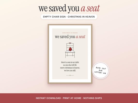 Empty Chair Sign
